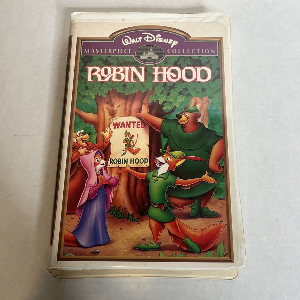 Vintage Walt Disney's Robin Hood VHS Shell Case Masterpiece Collection!